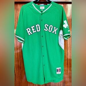 Boston Red Sox Dustin Pedroia #15 2015 St. Patrick's Day Jersey BP 44 Large MLB